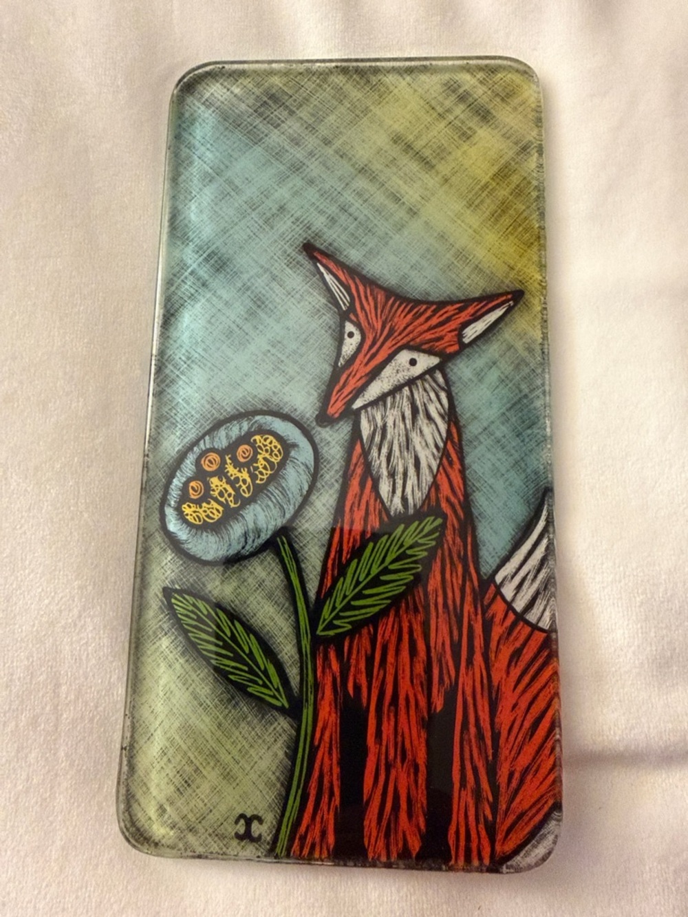 “Fox and Friend” Created by Artist Cheryl Chapman of Silly Dog Art Glass